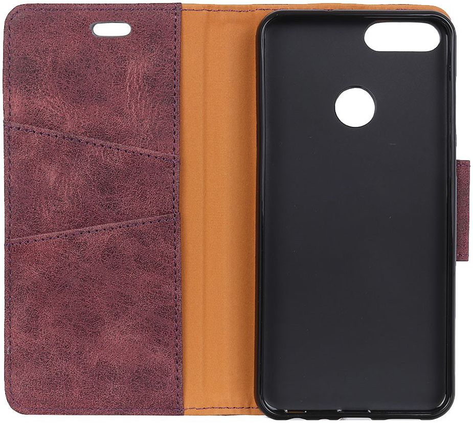 Honor View 20 Echt Leren Portemonnee Hoesje Rood afbeelding 7