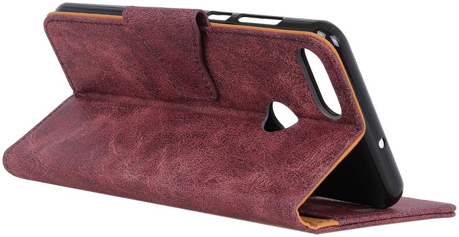 Honor View 20 Echt Leren Portemonnee Hoesje Rood afbeelding 9