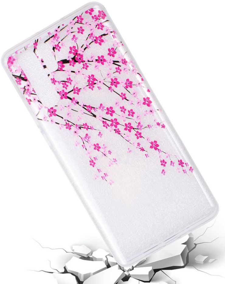 Huawei P30 TPU Backcover met Bloesem Print afbeelding 4