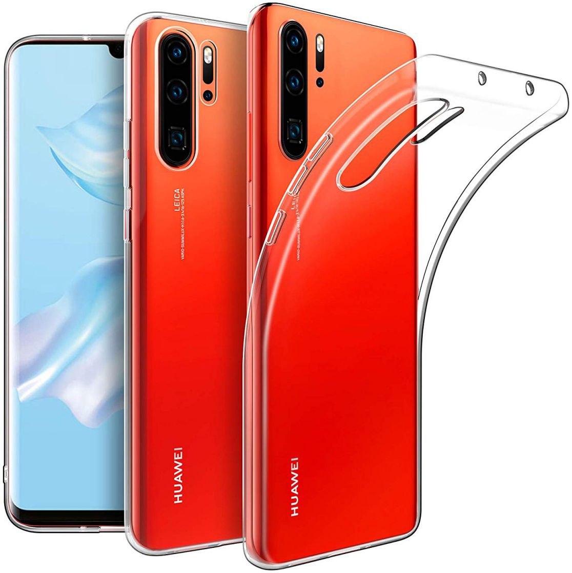 Huawei P30 Pro (New Edition) Hoesje Dun TPU Transparant afbeelding 1