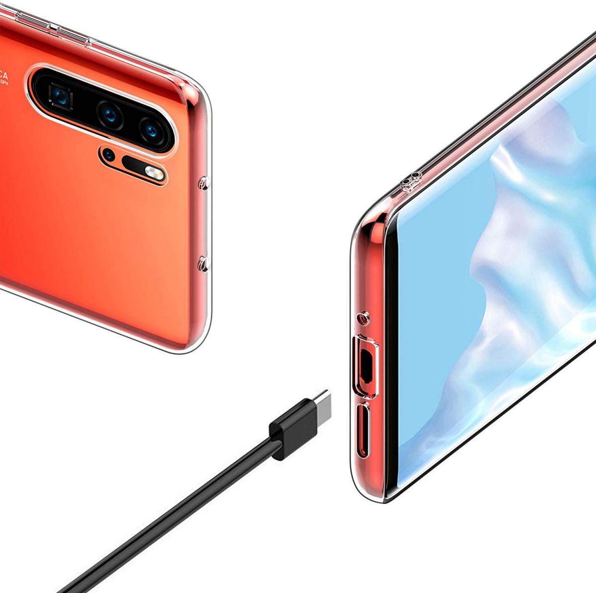 Huawei P30 Pro (New Edition) Hoesje Dun TPU Transparant afbeelding 5
