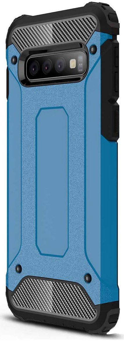 Samsung Galaxy S10 Plus Hoesje Shock Proof Hybride Back Cover Blauw afbeelding 2