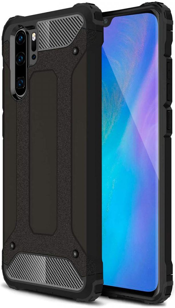 Huawei P30 Pro Hoesje Shock Proof Hybride Backcover Zwart afbeelding 1