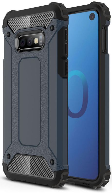 Samsung Galaxy S10E Hoesje Shock Proof Hybride Backcover Donker Blauw afbeelding 1