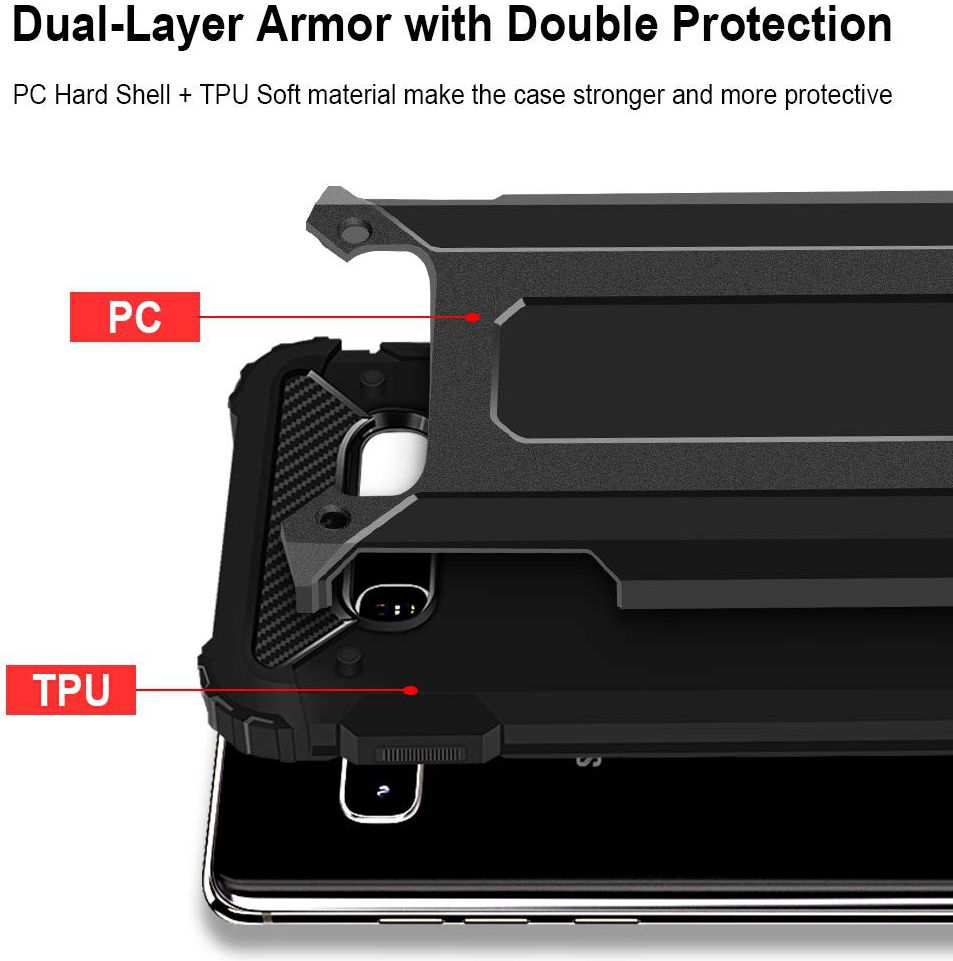 Samsung Galaxy S10E Hoesje Shock Proof Hybride Backcover Goud afbeelding 3