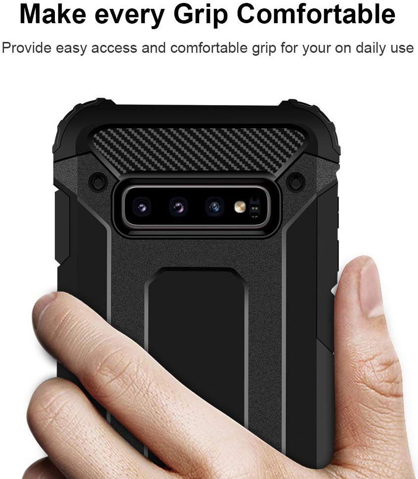 Samsung Galaxy S10E Hoesje Shock Proof Hybride Backcover Goud afbeelding 4