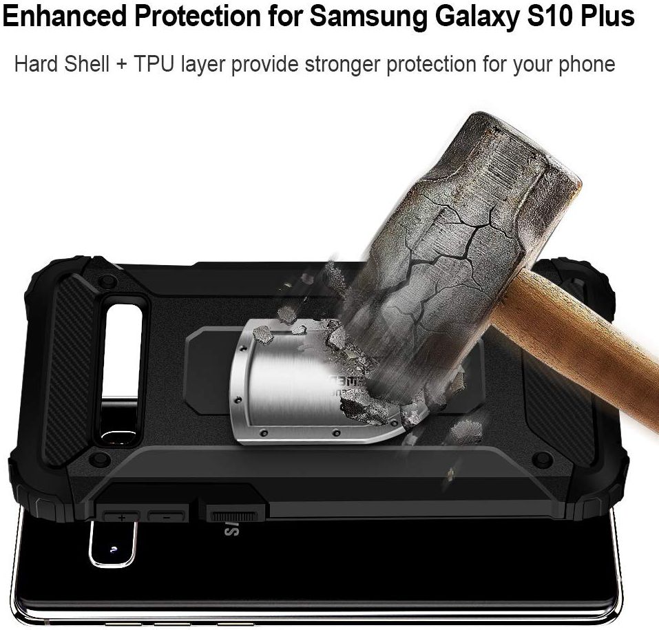 Samsung Galaxy S10E Hoesje Shock Proof Hybride Backcover Goud afbeelding 6
