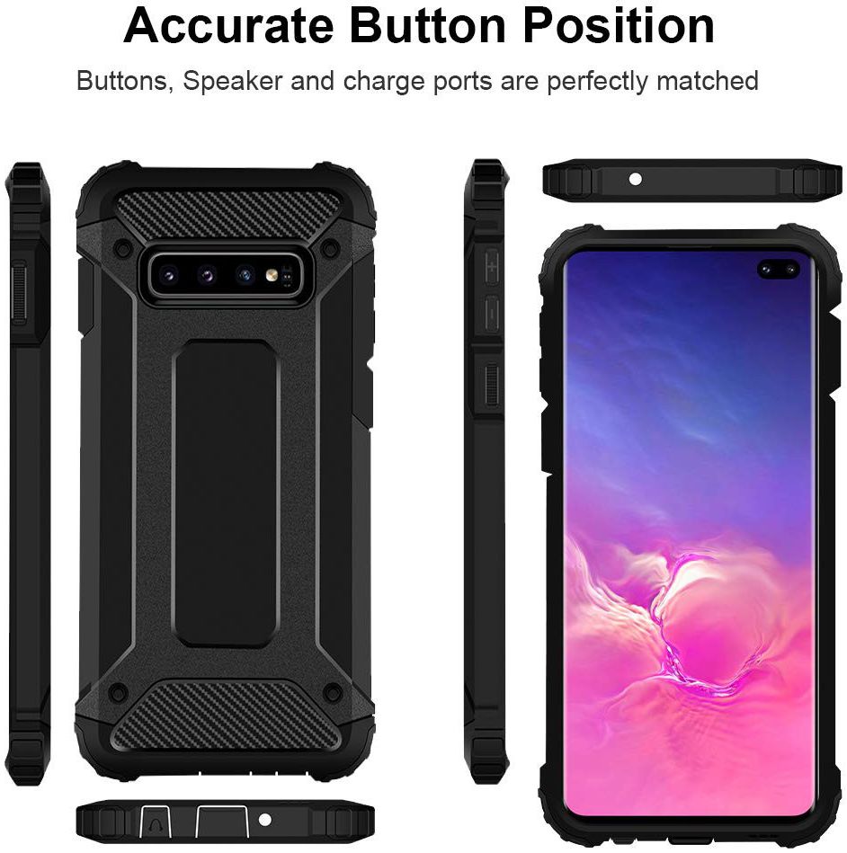 Samsung Galaxy S10E Hoesje Shock Proof Hybride Backcover Goud afbeelding 7