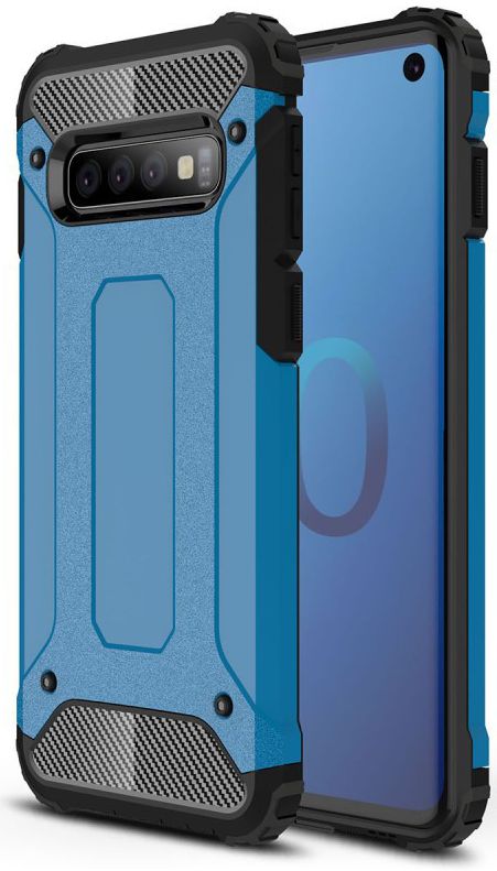 Samsung Galaxy S10 Hoesje Shock Proof Hybride Back Cover Blauw afbeelding 1