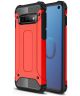 Samsung Galaxy S10 Hoesje Shock Proof Hybride Back Cover Rood