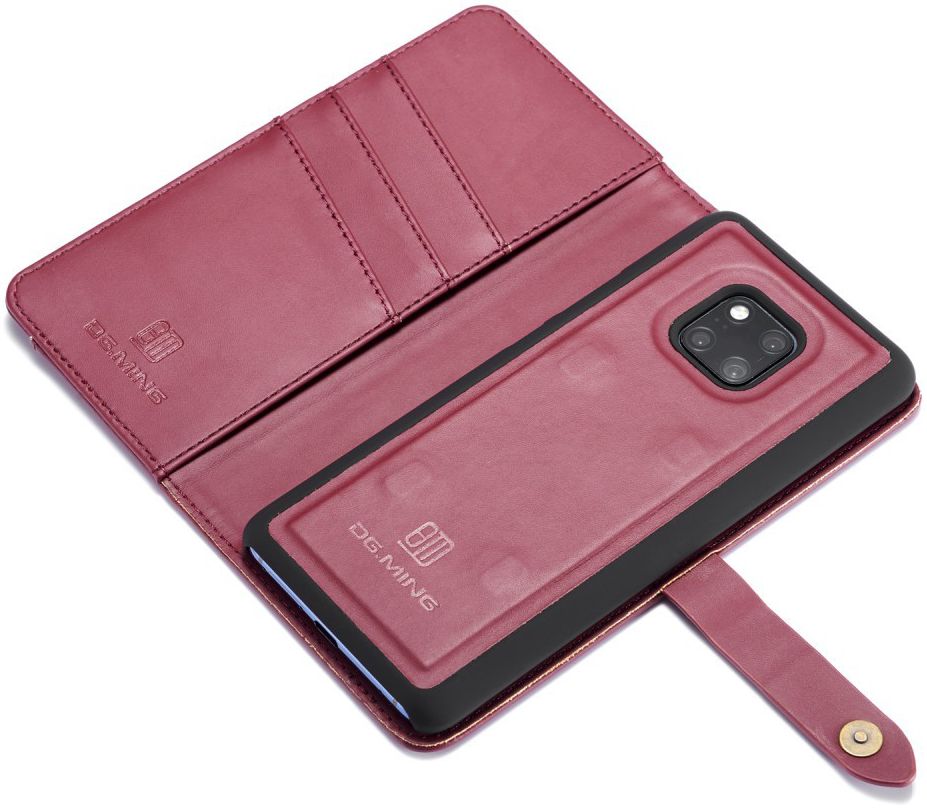 Huawei Mate 20 Pro Leren 2-in-1 Bookcase en Back Cover Hoesje Rood afbeelding 13