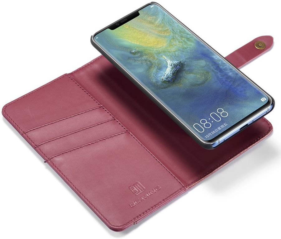 Huawei Mate 20 Pro Leren 2-in-1 Bookcase en Back Cover Hoesje Rood afbeelding 14