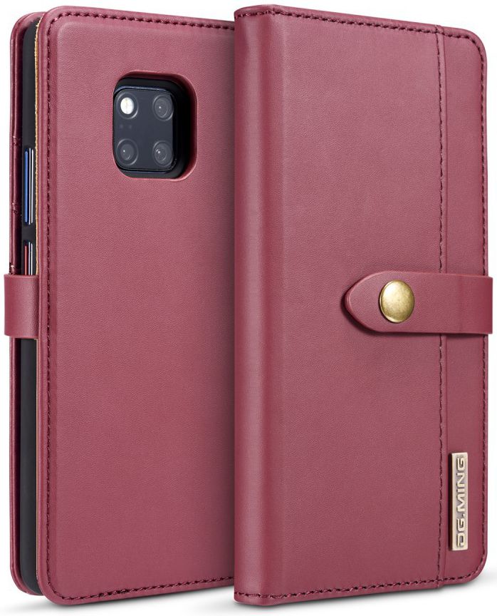 Huawei Mate 20 Pro Leren 2-in-1 Bookcase en Back Cover Hoesje Rood afbeelding 2