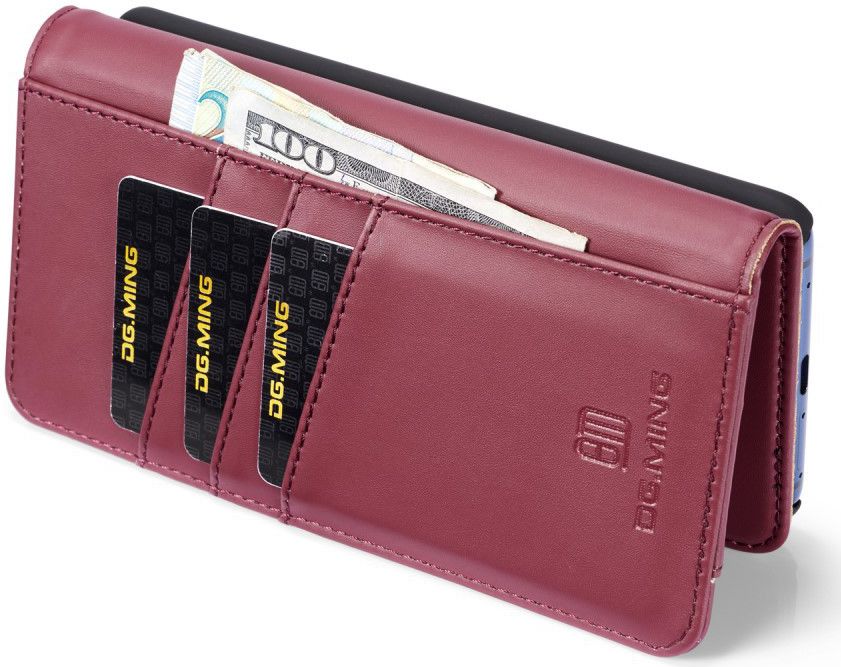 Huawei Mate 20 Pro Leren 2-in-1 Bookcase en Back Cover Hoesje Rood afbeelding 10