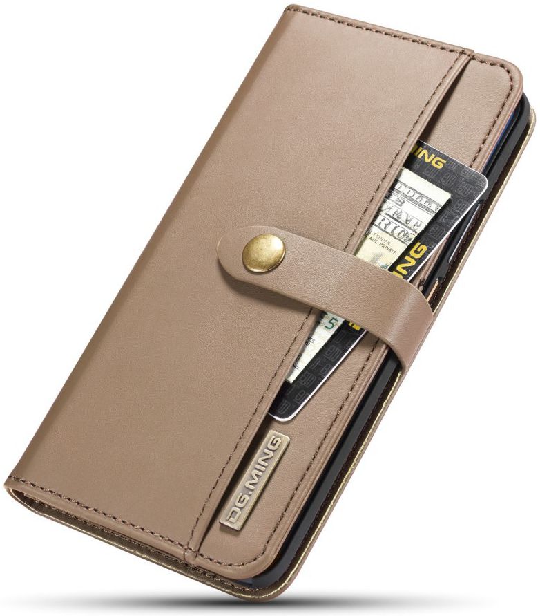 Huawei Mate 20 Pro Leren 2-in-1 Bookcase en Back Cover Hoesje Bruin afbeelding 14