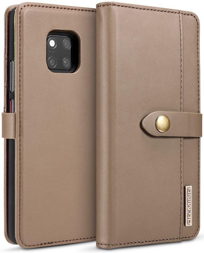 Huawei Mate 20 Pro Leren 2-in-1 Bookcase en Back Cover Hoesje Bruin afbeelding 2