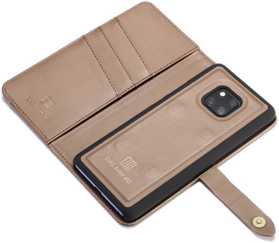 Huawei Mate 20 Pro Leren 2-in-1 Bookcase en Back Cover Hoesje Bruin afbeelding 4