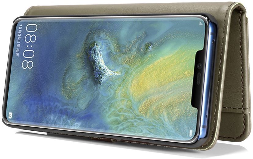 Huawei Mate 20 Pro Leren 2-in-1 Bookcase en Back Cover Hoesje Groen afbeelding 11