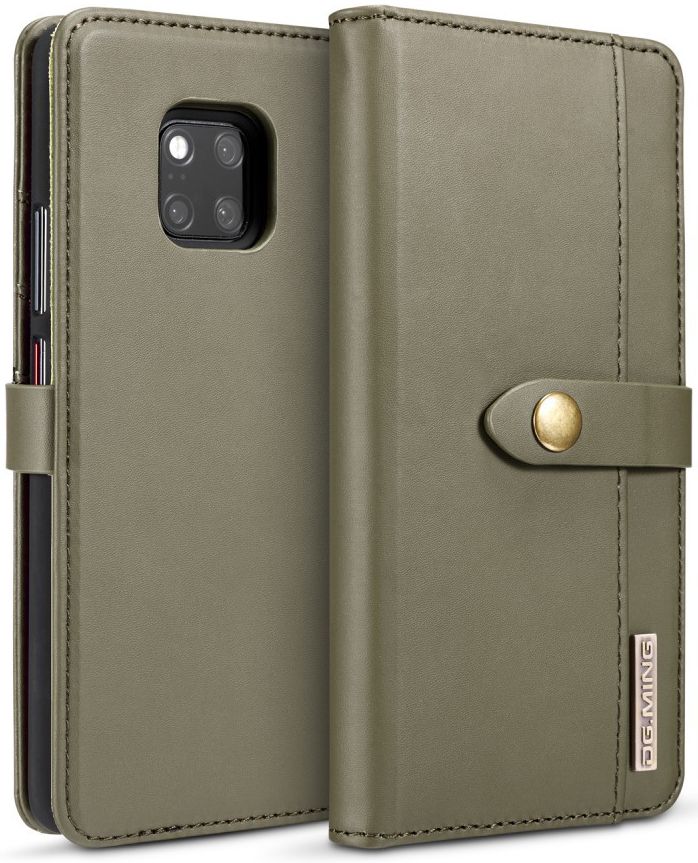Huawei Mate 20 Pro Leren 2-in-1 Bookcase en Back Cover Hoesje Groen afbeelding 2