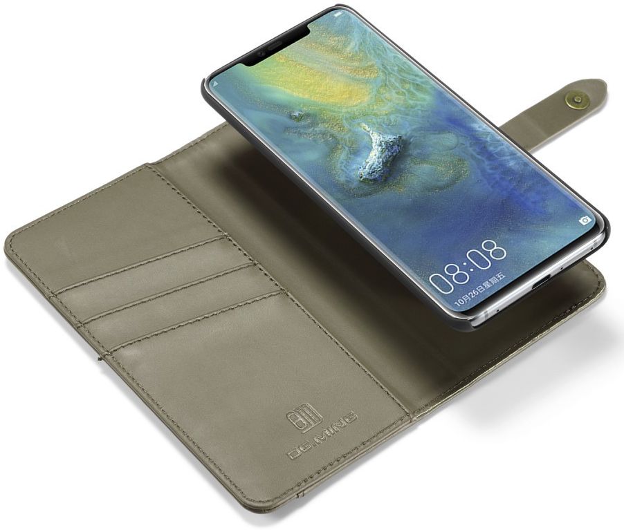 Huawei Mate 20 Pro Leren 2-in-1 Bookcase en Back Cover Hoesje Groen afbeelding 5