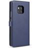 Huawei Mate 20 Pro Leren 2-in-1 Bookcase en Back Cover Hoesje Blauw