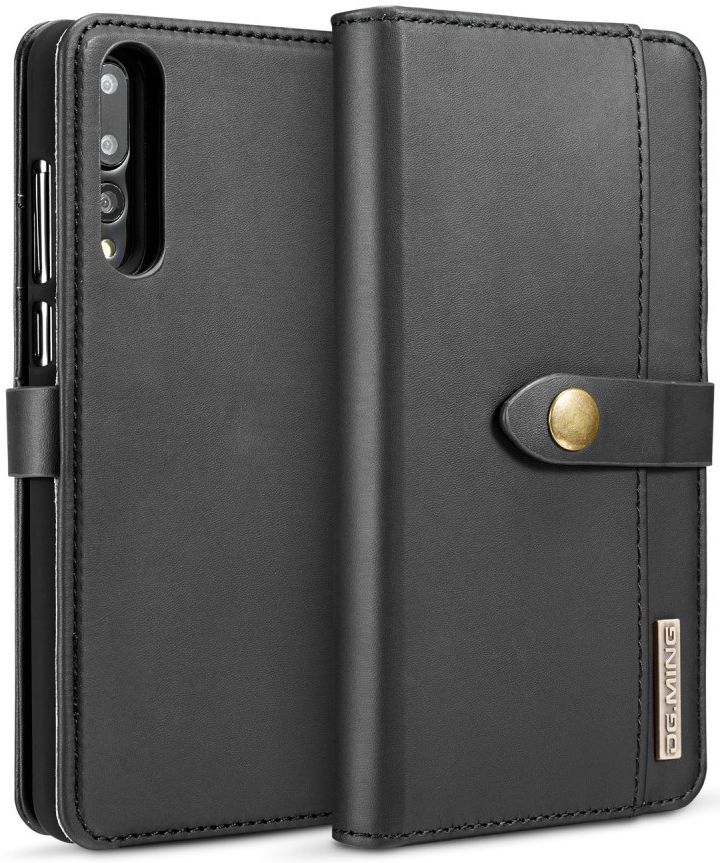 Huawei P20 Pro Leren 2-in-1 Bookcase en Back Cover Hoesje Zwart afbeelding 4