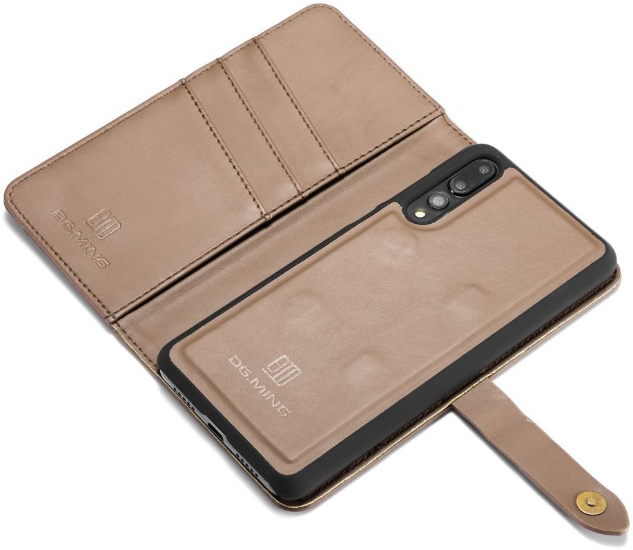 Huawei P20 Pro Leren 2-in-1 Bookcase en Back Cover Hoesje Bruin afbeelding 5