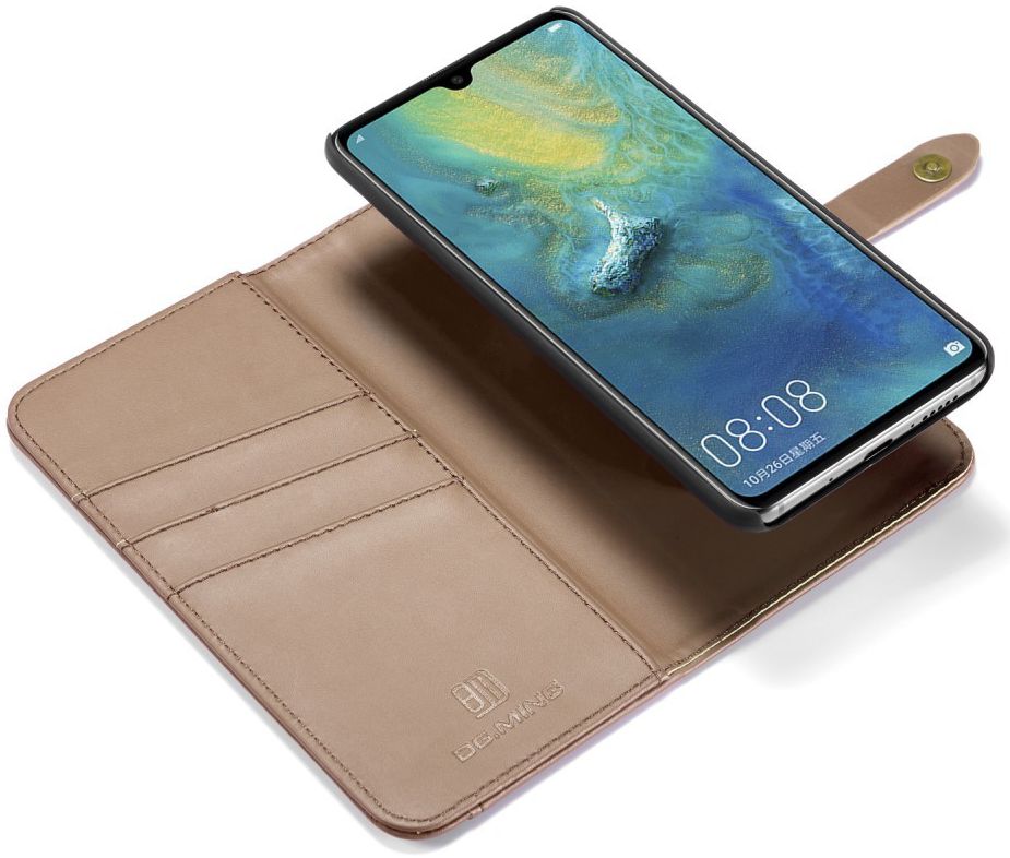 Huawei Mate 20 Leren 2-in-1 Bookcase en Back Cover Hoesje Bruin afbeelding 2