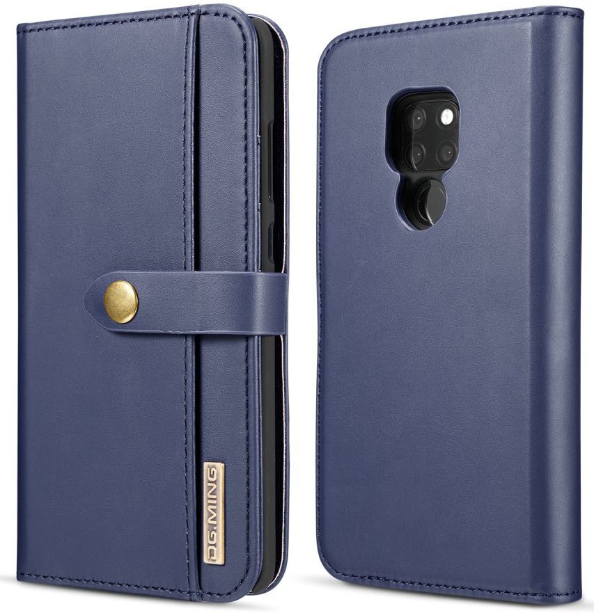 Huawei Mate 20 Leren 2-in-1 Bookcase en Back Cover Hoesje Blauw afbeelding 1