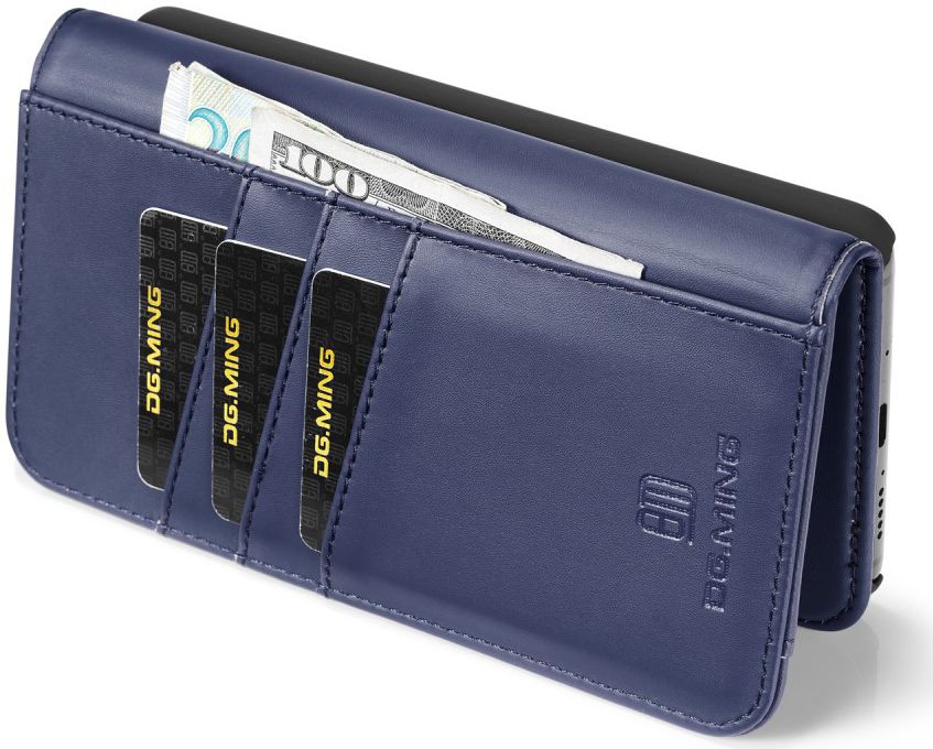 Huawei Mate 20 Leren 2-in-1 Bookcase en Back Cover Hoesje Blauw afbeelding 11