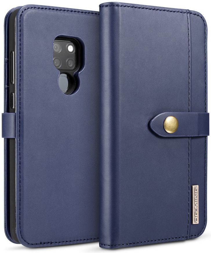 Huawei Mate 20 Leren 2-in-1 Bookcase en Back Cover Hoesje Blauw afbeelding 4