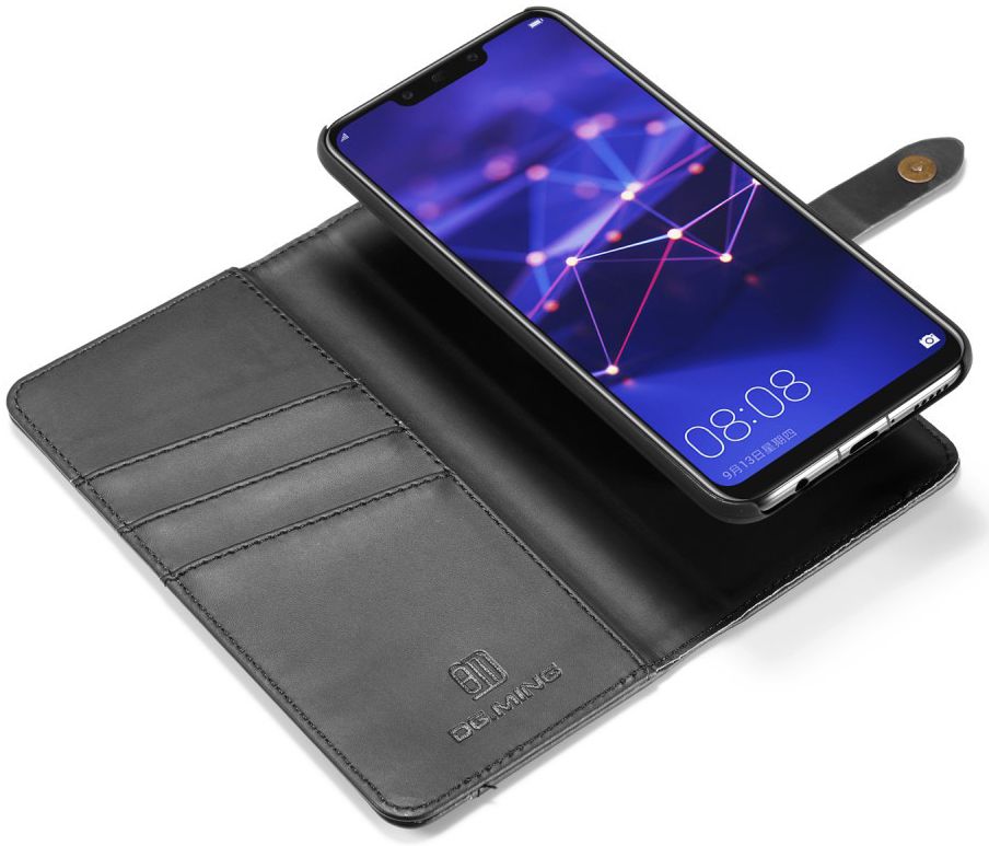 Huawei Mate 20 Lite Leren 2-in-1 Bookcase en Back Cover Hoesje Zwart afbeelding 2