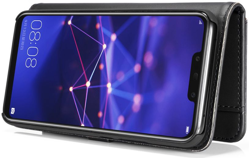 Huawei Mate 20 Lite Leren 2-in-1 Bookcase en Back Cover Hoesje Zwart afbeelding 10