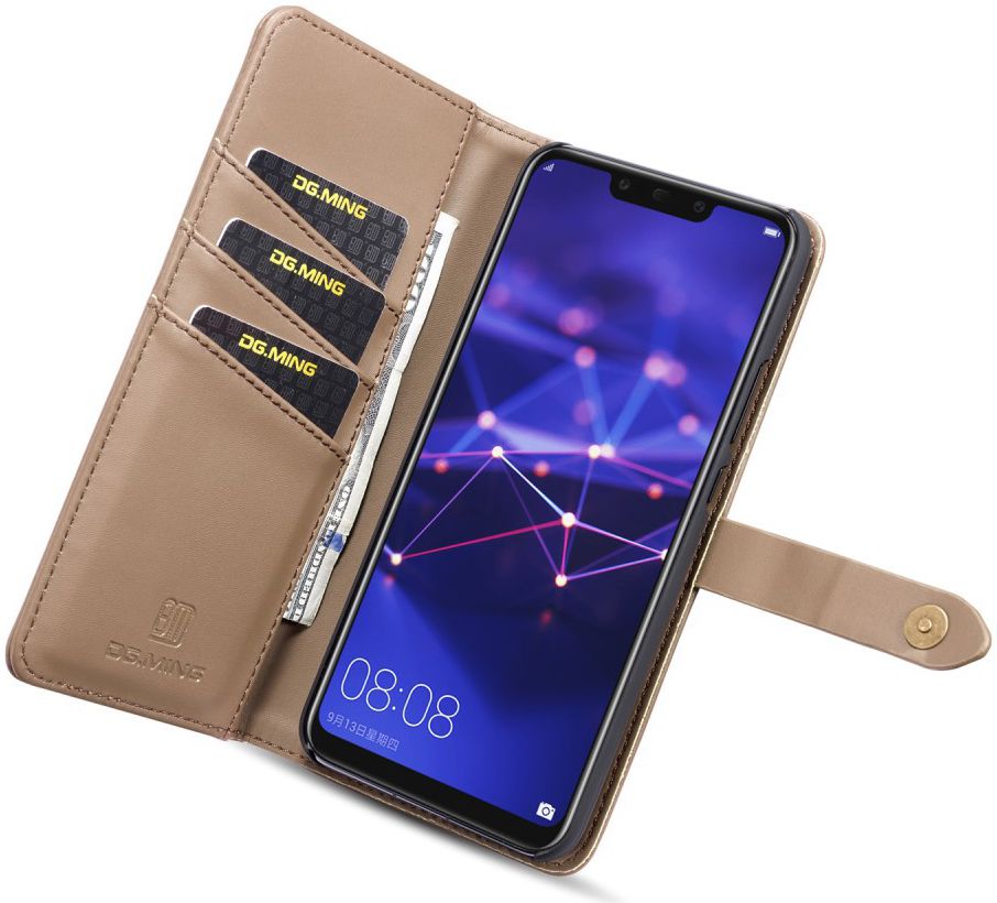 Huawei Mate 20 Lite Leren 2-in-1 Bookcase en Back Cover Hoesje Bruin afbeelding 12