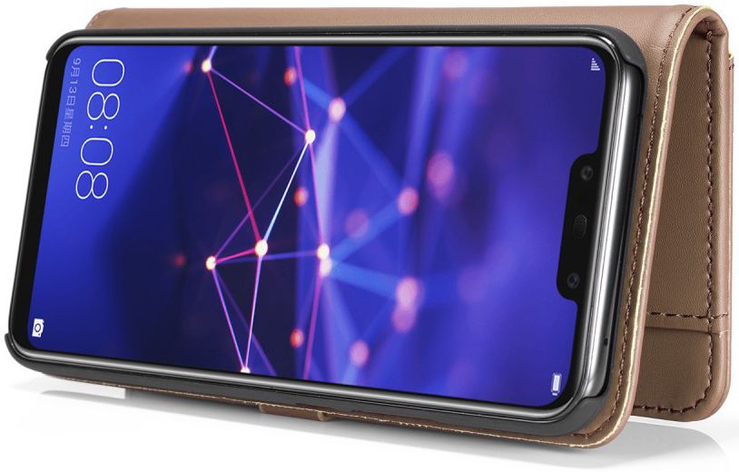 Huawei Mate 20 Lite Leren 2-in-1 Bookcase en Back Cover Hoesje Bruin afbeelding 10