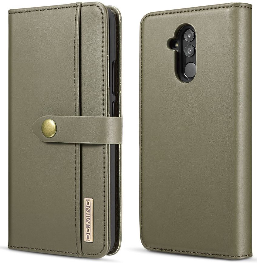Huawei Mate 20 Lite Leren 2-in-1 Bookcase en Back Cover Hoesje Groen afbeelding 1