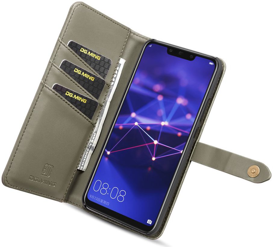 Huawei Mate 20 Lite Leren 2-in-1 Bookcase en Back Cover Hoesje Groen afbeelding 13