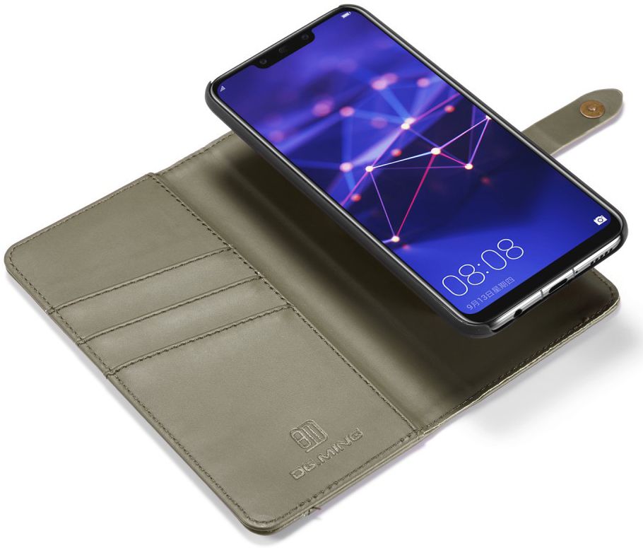Huawei Mate 20 Lite Leren 2-in-1 Bookcase en Back Cover Hoesje Groen afbeelding 2