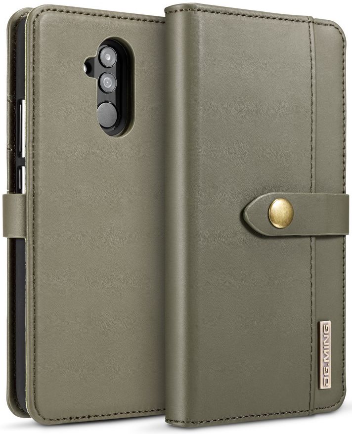 Huawei Mate 20 Lite Leren 2-in-1 Bookcase en Back Cover Hoesje Groen afbeelding 4