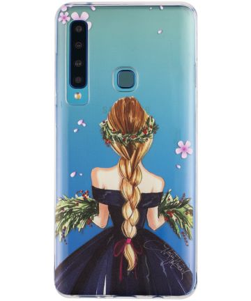 Samsung Galaxy A9 (2018) Transparant Hoesje met Print Charming Girl Hoesjes