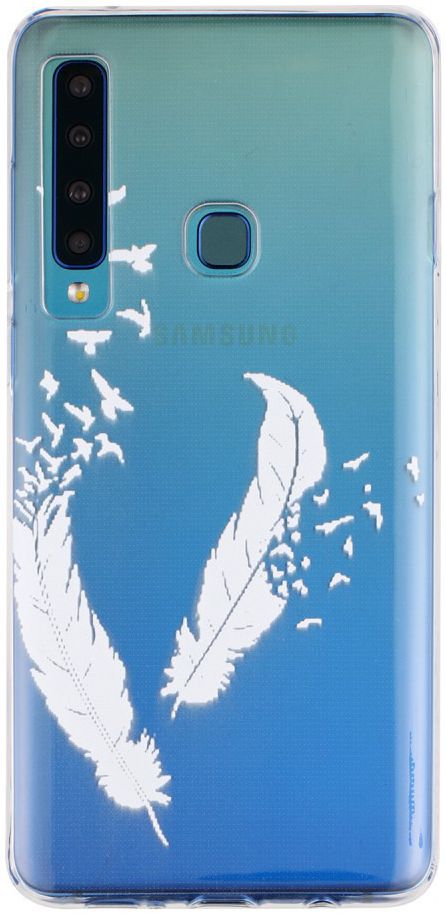 Normalisatie diep Tahiti Samsung Galaxy A9 (2018) Transparant Hoesje met Print Veer | GSMpunt.nl