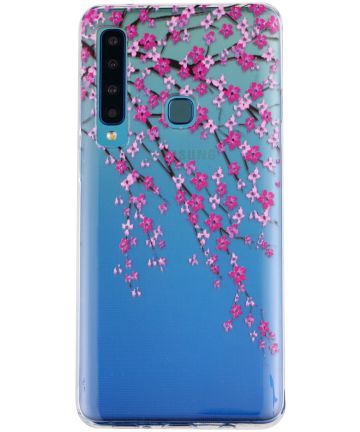 Samsung Galaxy A9 (2018) Transparant Hoesje met Print Blossom Flower Hoesjes