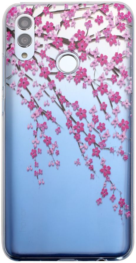 Honor 10 Lite Transparant Hoesje met Print Blossom Flower afbeelding 1