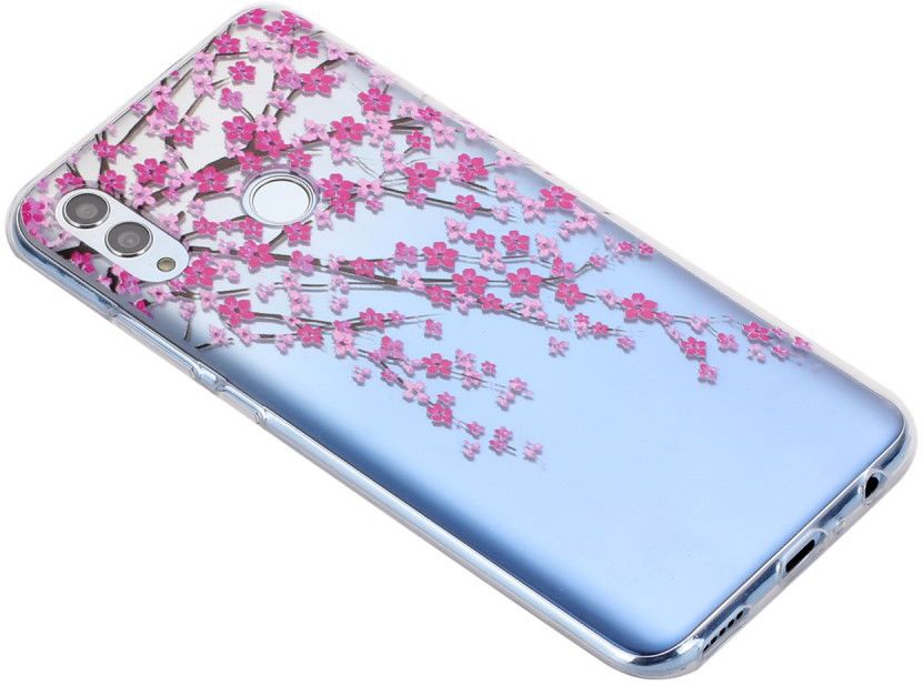 Honor 10 Lite Transparant Hoesje met Print Blossom Flower afbeelding 4