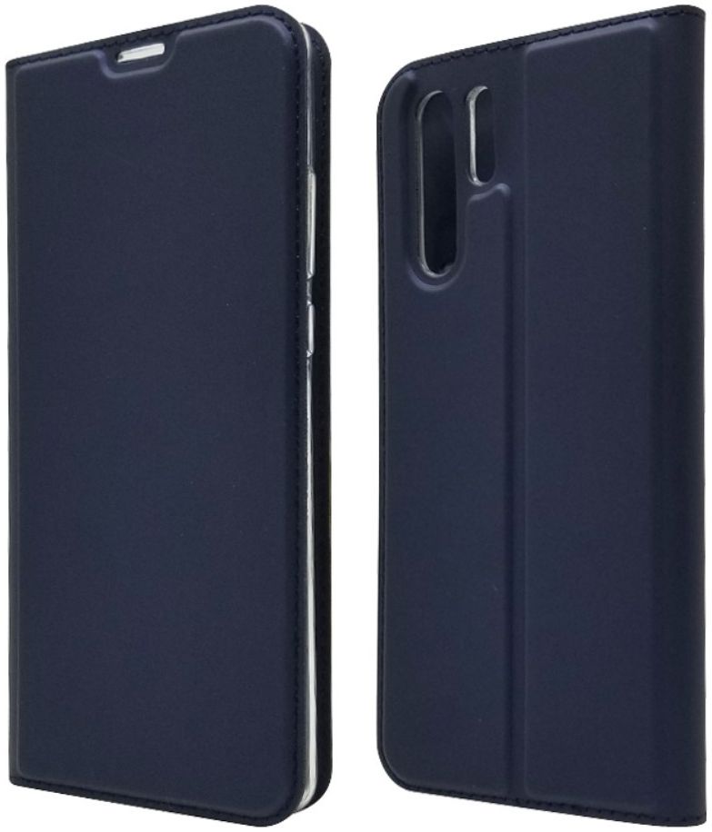 Huawei P30 Pro Flip Hoesje met Kaart Houder Blauw afbeelding 9