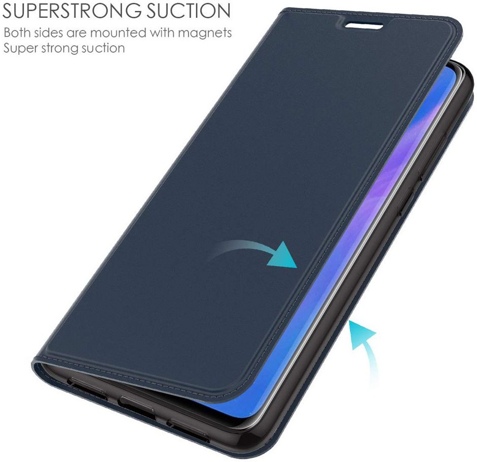 Huawei P30 Pro Flip Hoesje met Kaart Houder Blauw afbeelding 6
