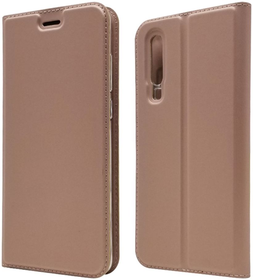 Huawei P30 Flip Hoesje met Kaart Houder Rose Goud afbeelding 1