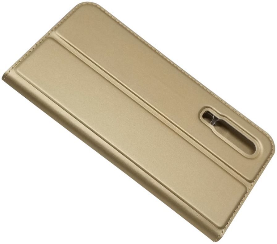 Huawei P30 Flip Hoesje met Kaart Houder Goud afbeelding 7