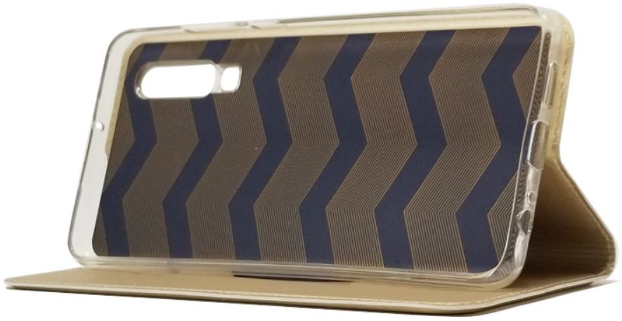 Huawei P30 Flip Hoesje met Kaart Houder Goud afbeelding 9