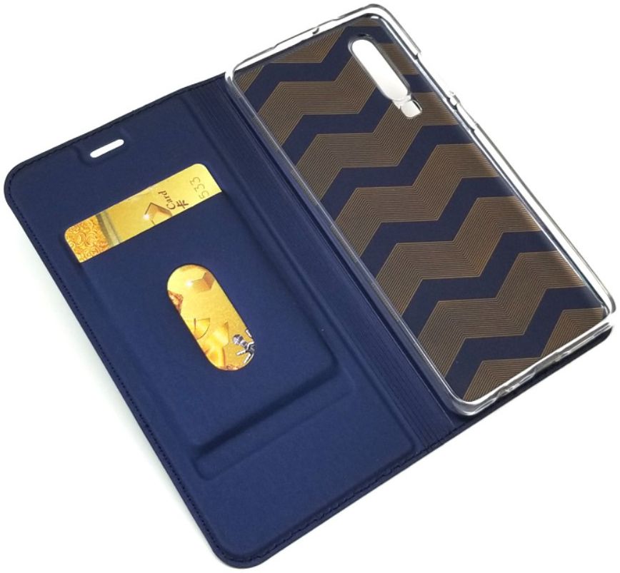 Huawei P30 Flip Hoesje met Kaart Houder Blauw afbeelding 2